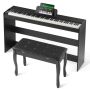 Weighted digital piano 88 keys with speakers bluetooth USB MIDI