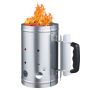 Charcoal chimney lighter, 1.8 kg, steel, silver