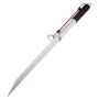 Sand spike for boat anchor rod, 36 inch zinc steel, with storage bag and rope