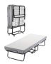 Folding double bed with 5-inch foam mattress, metal frame, 31x75 inches