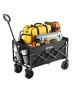 Folding outdoor trolley, 120 L, black, with all-terrain wheels