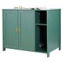 Automatic cat litter box enclosure, 105 cm, with drawer and power outlet