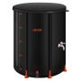 Foldable rainwater barrel 201 L, PVC, black, with tap