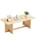 Rattan Rectangular Coffee Table with Wooden Top, 47 Inch