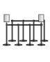 Carbon steel posts with straps and sign holders, 8 pcs.