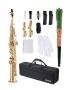 Soprano brass saxophone B flat, 23 keys, beginner's set