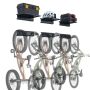 Bike storage rack with 6 brackets and 3 helmet hooks, 48 ​​inches