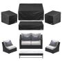 Patio furniture cover set of 4, 420D, waterproof, black