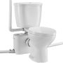 Crushing toilet system 700 W with dual flush and rear outlet