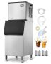 Commercial ice maker 181.4 kg/24 hrs with 136 kg capacity and touch screen