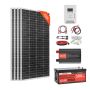800W 12V solar power kit with 4 x 200W batteries and 300ah lifepo₄ battery