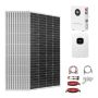 2400W 48V solar power kit with 12x200W monocrystalline batteries, 51.2V 100Ah lifepo₄ battery and 48V 5000W hybrid inverter