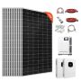 4800 W 48 V solar power kit with 12x400 W monocrystalline batteries, 51.2 V 300 ah lifepo₄ battery and 2x5000 W hybrid inverters