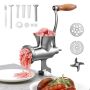 Manual meat grinder made of 304 stainless steel with table clamp and accessories