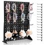 Perforated table stand, 43x33 cm, 15 hooks, steel, black