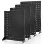 Perforated tabletop display stand, 43x33 cm, steel black (4 pcs.)