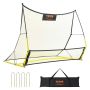 Portable football trainer, ball rebounding net, 183x130 cm, iron