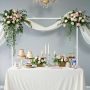 Adjustable Metal Table Arch Stand, White, 13-42 Inch Height