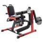 Leg extension and curl machine with adjustable bench, 250 kg load capacity