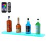 LED Illuminated 1-Tier Acrylic Whiskey Bottle Stand, 30 Inch, with RF Remote Control