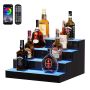 LED Lighted 4-Tier Acrylic Drink Stand, 16 Inch, with Remote Control