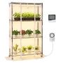 Greenhouse for indoor plants with 4 shelves, 180W lamps and timer