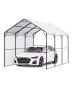 Metal carport, 10x15', galvanized steel frame, outdoor garage canopy