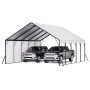 Sturdy metal outdoor carport 5.8x7.45x3.77 m with removable walls