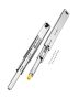 Full-extension lockable drawer runners with lock, 250 lb load capacity, various sizes (16-60 cm)