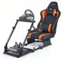 Racing wheel stand for simulator with dual lever, for Logitech and Thrustmaster models