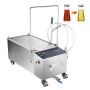 Mobile fryer oil filter, 55 L tank, 10 l/min filtration rate, casters