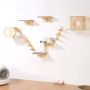 Wall-mounted shelves and furniture for cats, 7 pcs., up to 18 kg