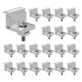 Z mounting brackets for solar panels, adjustable 35-50 mm, anodized aluminum (20 pcs.)