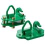 3/8" tractor bucket hooks, grade 70 forged steel, green, 2 pcs.
