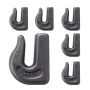 Weld-on chain hooks, G70 forged steel, 3/8 inch, 6 pcs., towing hooks