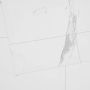 Self-adhesive vinyl floor tiles, 390x23.6 cm, 1.5 mm, white marble