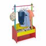 Laste riidenagi Relaxdays 10037502.0, 4 konksu, 2 riiulit, 71 × 100,5 × 30 cm