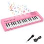 Children's electric piano keyboard, 37 keys, Pink, 40.5 × 15 × 3.5 cm