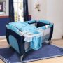 Children's travel cot, 2 levels, Blue