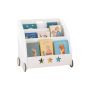 Детский книжный стеллаж на колёсах Relaxdays, 3 открытые полки, многоцветный, 62 × 57 × 42 см