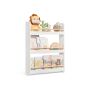 Laste raamaturiiul SONGMICS, 3 astet, Valge/naturaalne, 60 × 75 × 12 cm