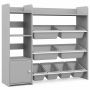 Children's shelf - toy organizer, 4 large and 4 small boxes, 112 × 100 × 30 cm