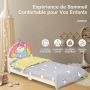 Children's bed with soft headboard and footboard, 151 × 70 × 76 cm