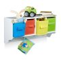 Laste seinariiul Relaxdays 10020354.0, 4 konksu, 4 kasti, 61 × 28 × 16 cm