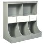 Children's cabinet, 3 drawers and 3 boxes, White, 93 × 94 × 40 cm
