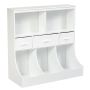 Children's cabinet, 3 drawers and 3 boxes, White, 93 × 94 × 40 cm