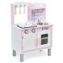 Children's play kitchen, pink/white, 21.5 × 12 × 31.5 inches