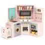Children's play kitchen, corner, 46 × 23 × 37 inches