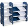 Children's toy storage shelf, 1 large and 6 small storage bins, 112 × 92 × 35 cm