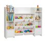 Детский стеллаж для игрушек Relaxdays, 8 коробок, 6 отделений, 3 полки, 139 × 94 × 30 см
